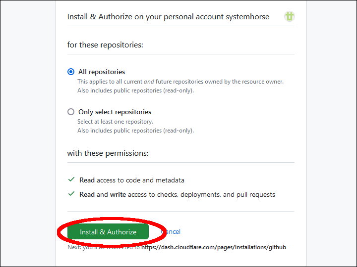 Install &amp; Authorize