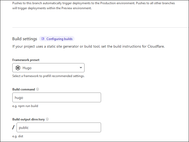 Configure build